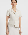 Cannes Tweed Jacket - Cream