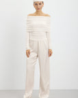 Dove off-shoulder Top - Cream
