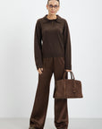 Ames Satin Pants - Espresso