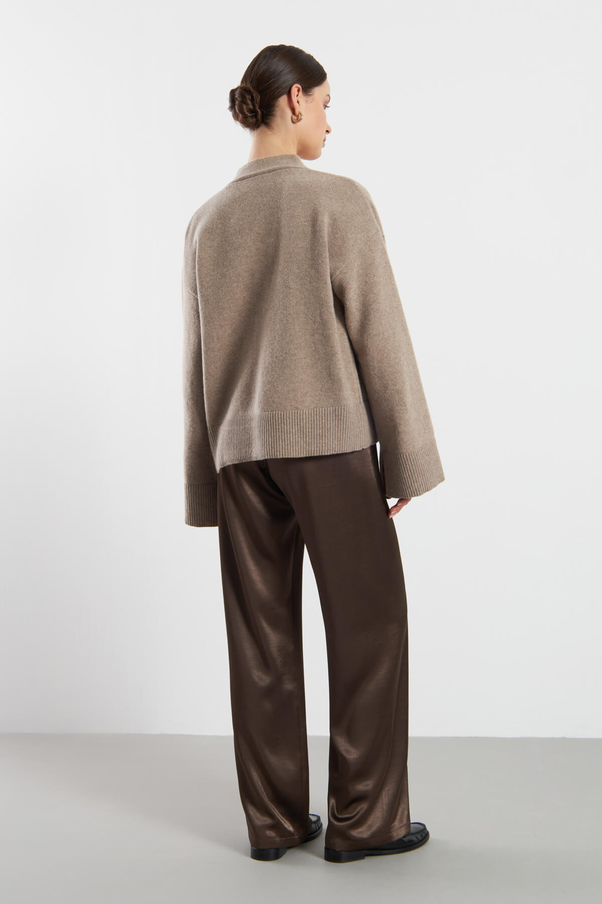 Ames Satin Pants - Espresso