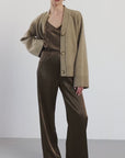 Ames Satin Pants - Espresso